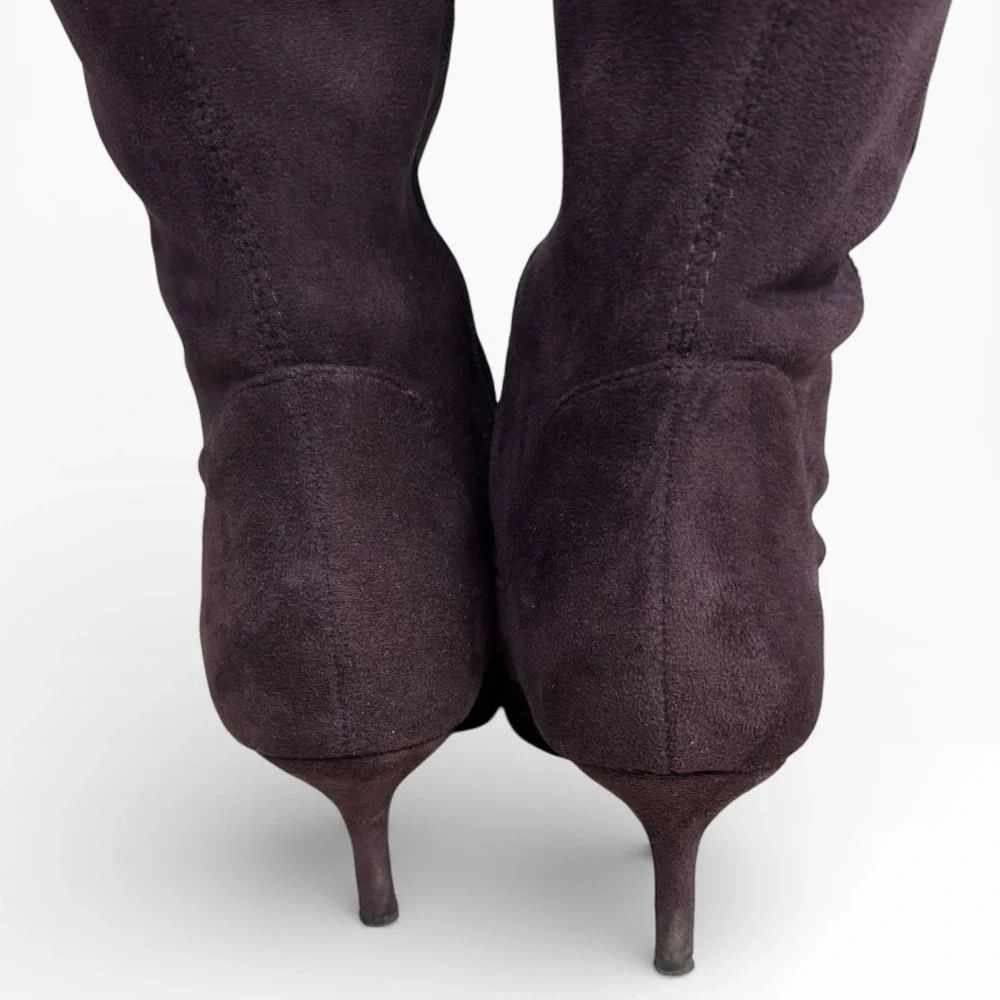 Charles by Charles David Atypical OTK Boots Mocha Brown Suede Size US 7.5 Women
